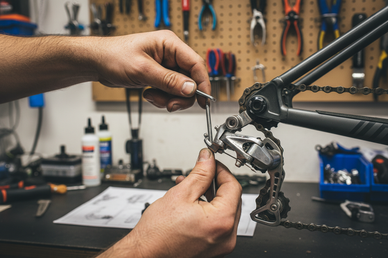 something more up close, working on a component